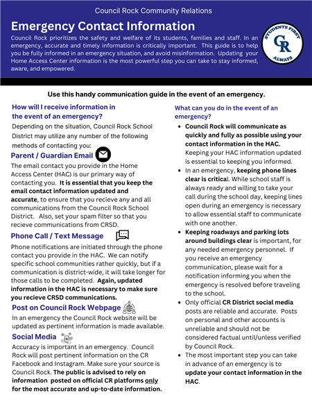 emergency contact information
